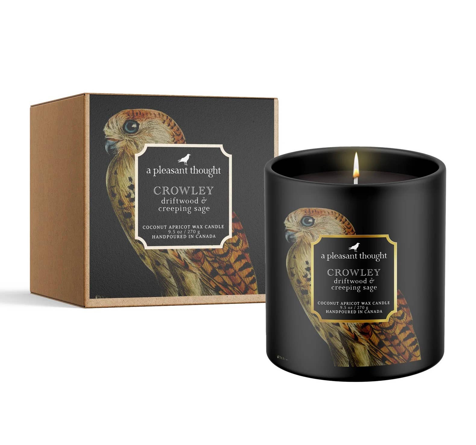 CROWLEY | DRIFTWOOD & CREEPING SAGE | RAVEN CANDLE