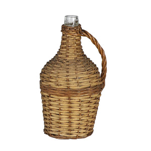 Wicker Covered Wine Bottle: Large