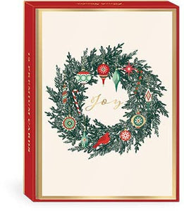 Holiday Boxed Cards, Vintage Wreath