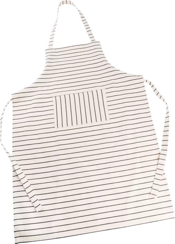 Beige Striped Apron