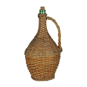 Wicker Covered Wine Bottle: Large