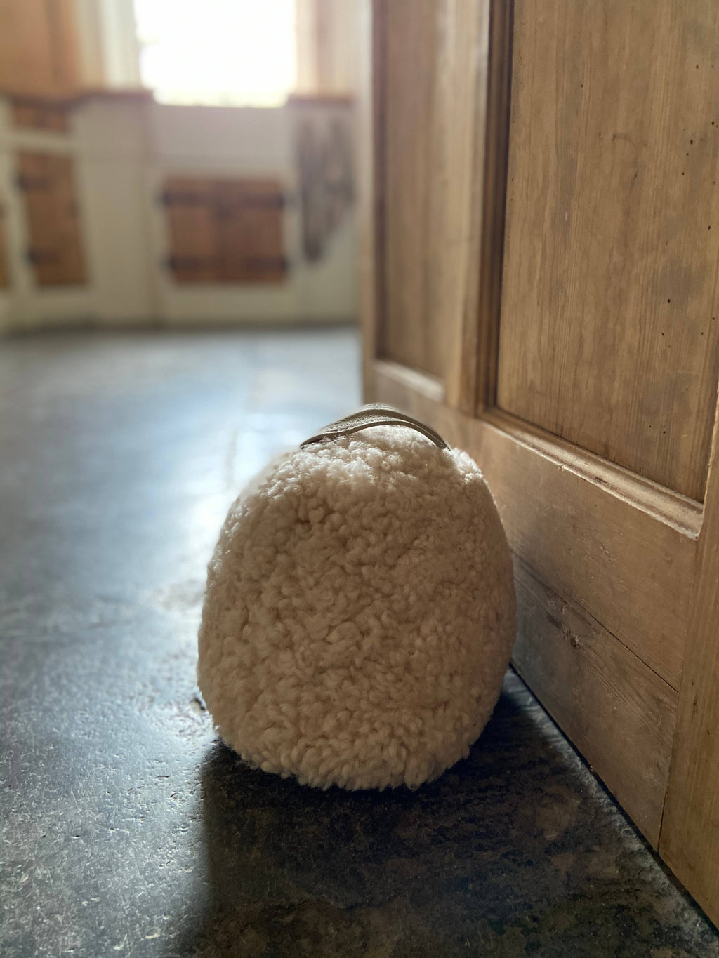 Sheepskin Doorstop | Swedish Curly | Moonlight