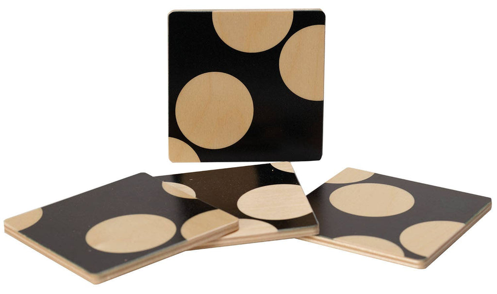 Negative Dot Square Coasters