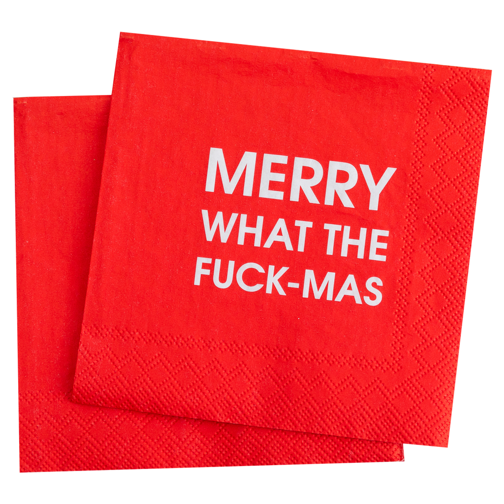 Merry WTF-Mas Holiday Cocktail Napkins