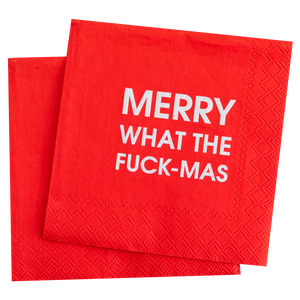 Merry WTF-Mas Holiday Cocktail Napkins