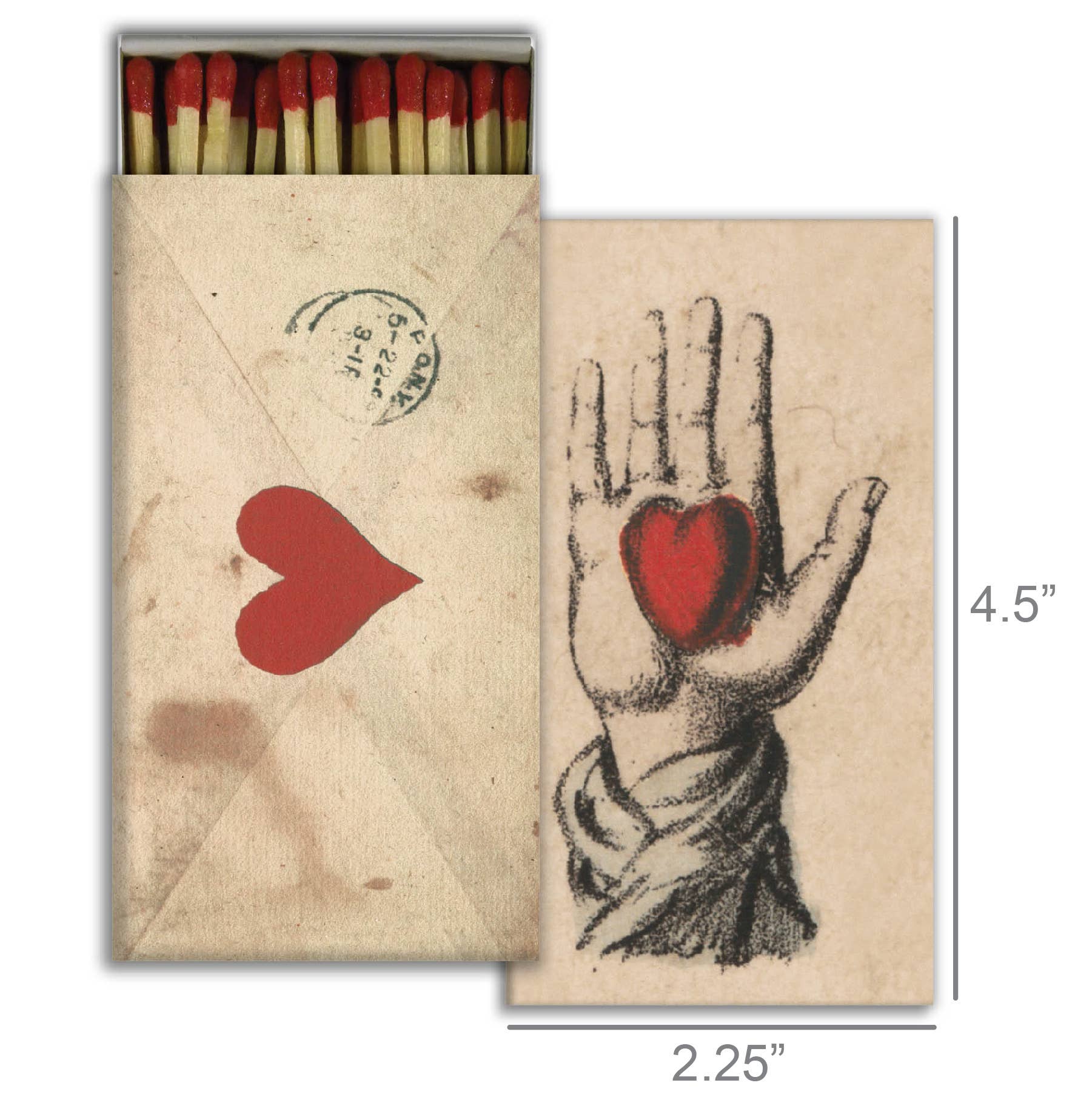 Love Letter, Hand with Heart Matches