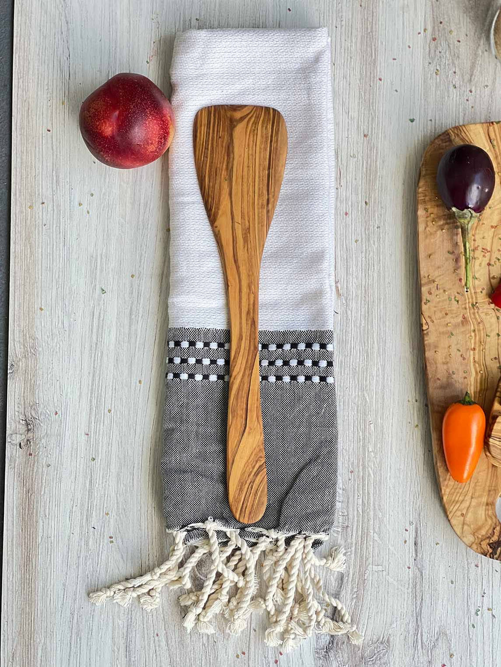 Olive Wood Cooking Spatula 12"