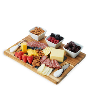 Acacia & Slate Cheese Board Set