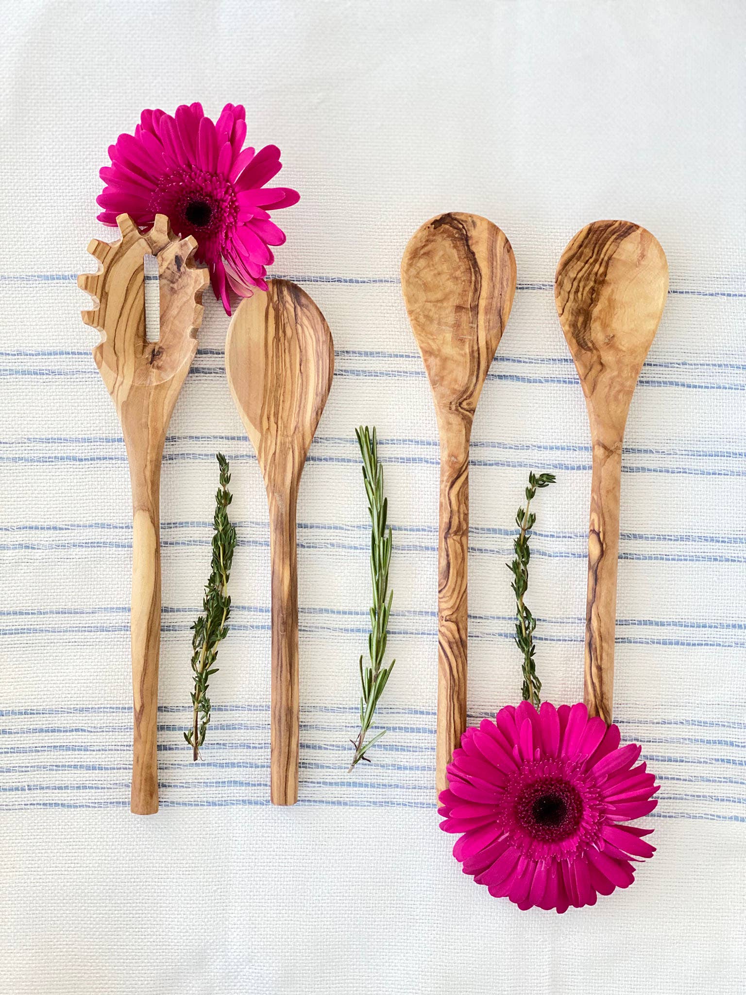 Olive Wood Spoon Round Handle