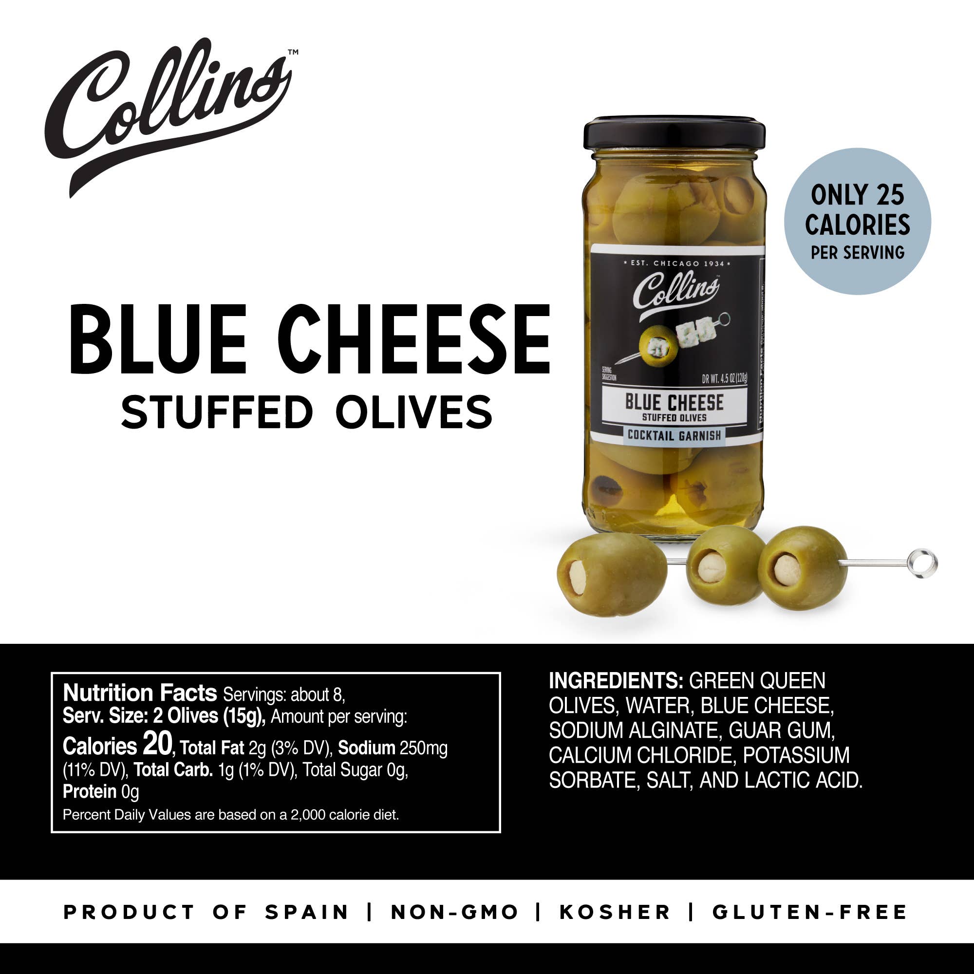 Blue Cheese-Stuffed Cocktail Olives