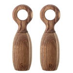 Acacia Wood Salt and Pepper Mills, Set of 2