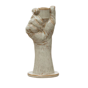 Stoneware Hand Taper Holder