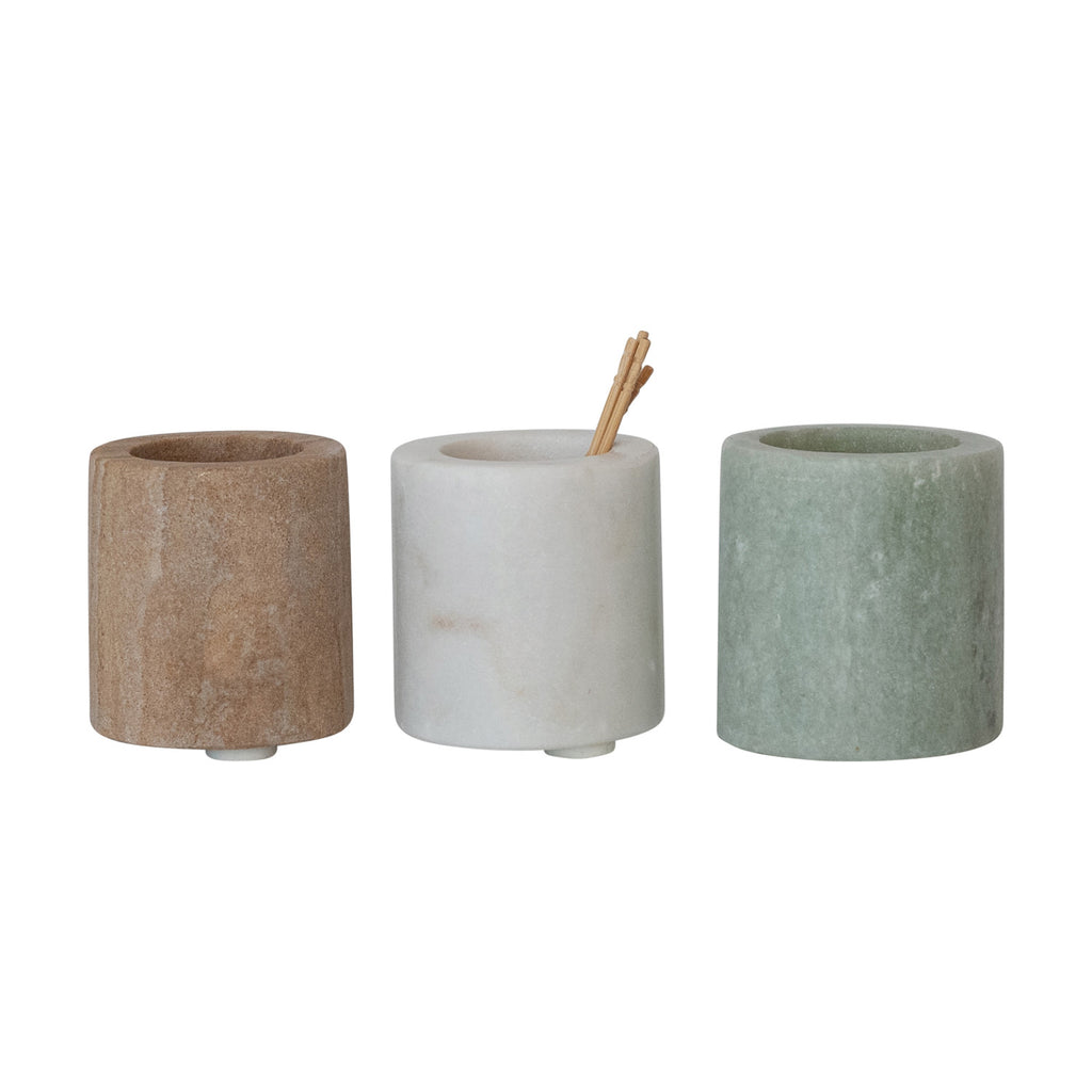 Sandstone/Marble Toothpick Holder, 3 Colors