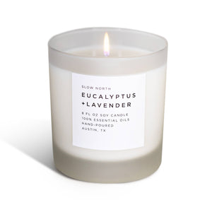 Eucalyptus + Lavender Frosted Candle