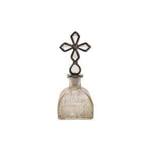 Distressed Glass Bottle, Zinc Stopper Small