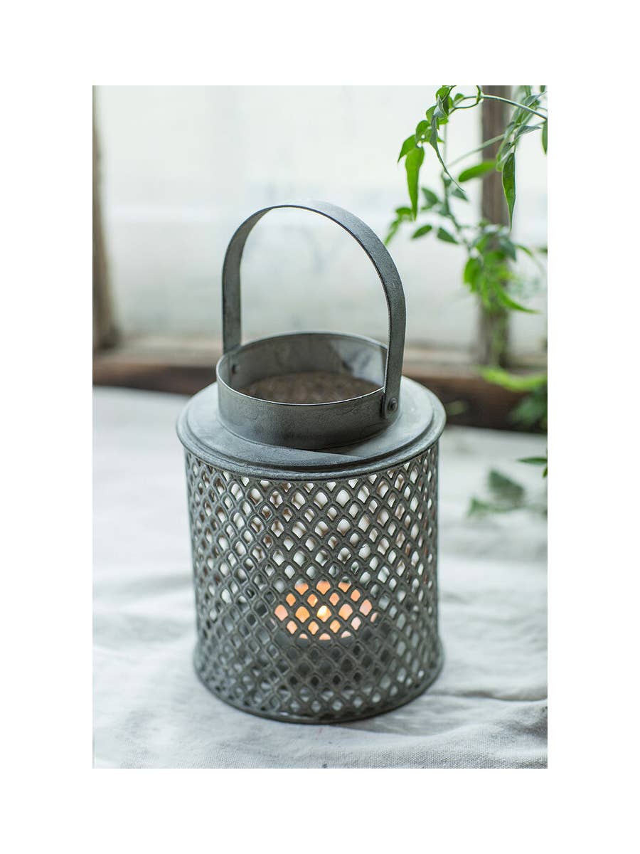 Diamond Perforated Metal Lantern