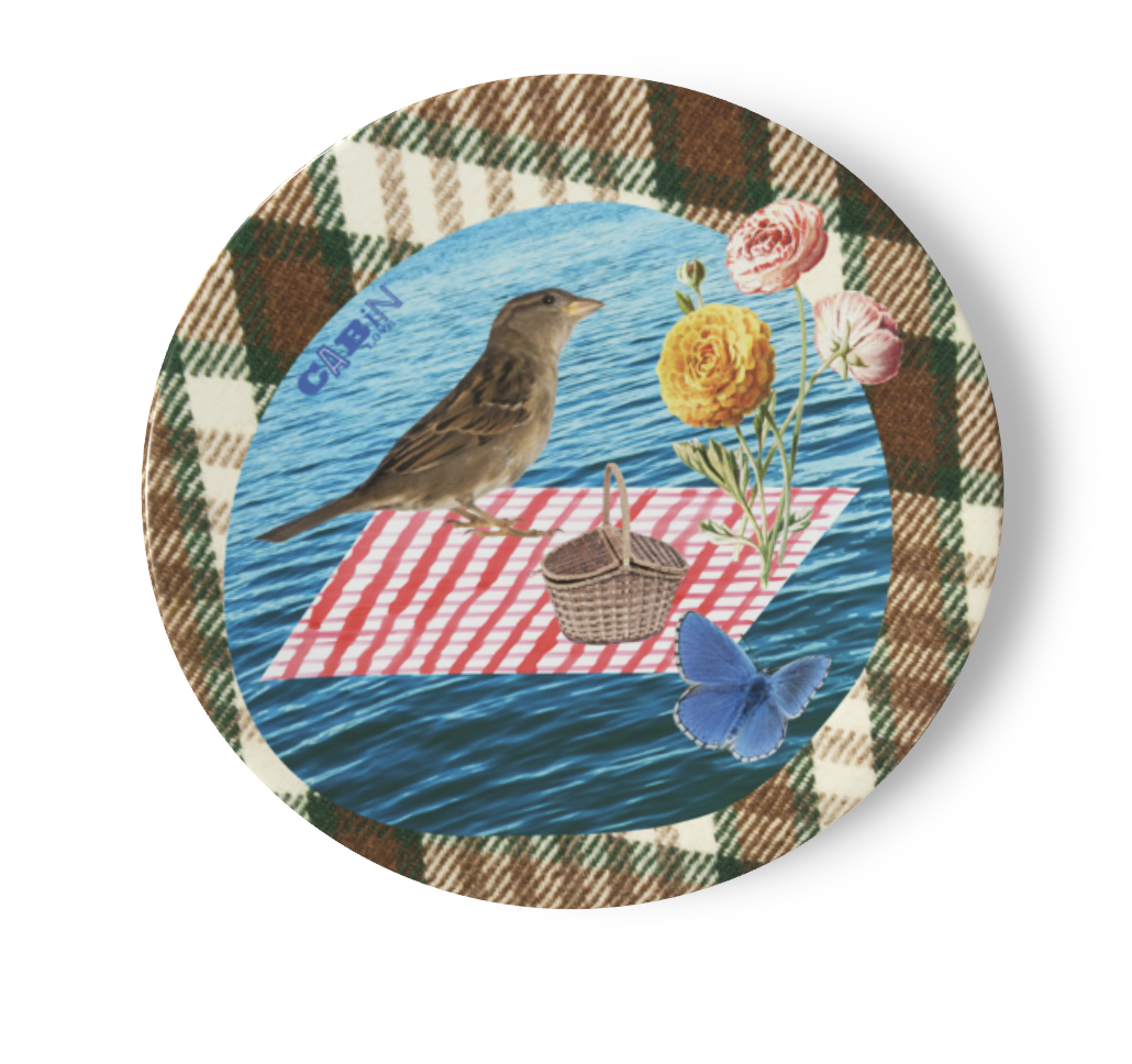 Lake Picnic Bone China Plate