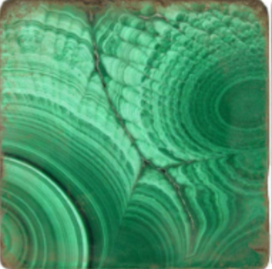 Malachite Tumbled Marble Coaster