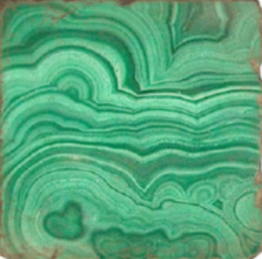 Malachite Tumbled Marble Coaster