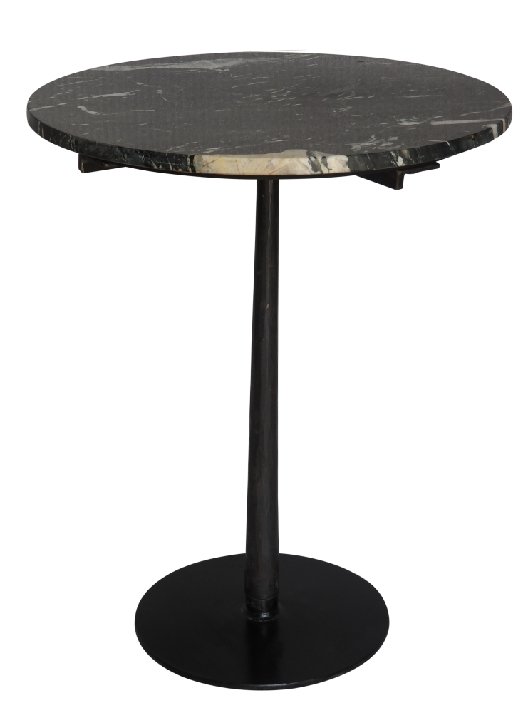 Iron + Black Marble Black End Table